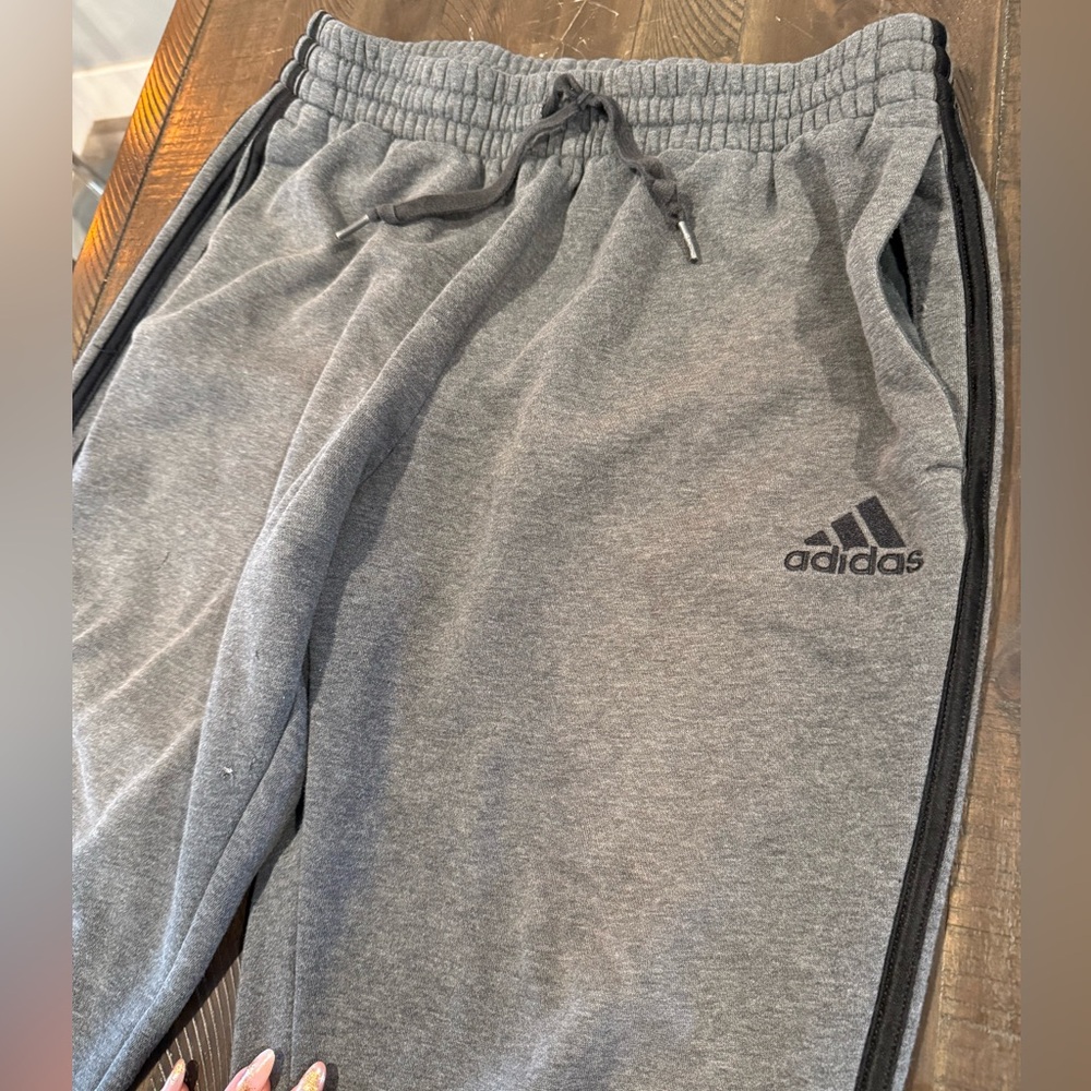 adidas MENS- LARGE Gray Jogger Sweatpants
